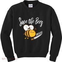 Funny Save The Bees Or Else Kids Sweatshirt thumb 0