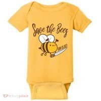 Funny Save The Bees Or Else Baby Bodysuit thumb 0
