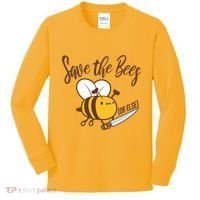 Funny Save The Bees Or Else Kids Long Sleeve Shirt thumb 0