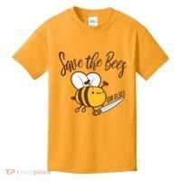 Funny Save The Bees Or Else Kids T-Shirt thumb 0