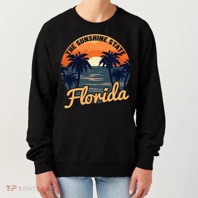Florida Sunset Throwback Design Women's Sweatshirt