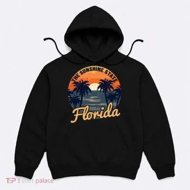 Florida Sunset Throwback Design Hoodie