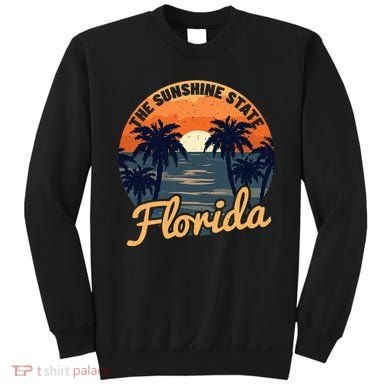 Florida Sunset Throwback Design Sweatshirt