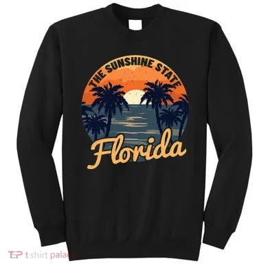 Florida Sunset Throwback Design Sweatshirt