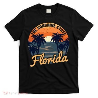 Florida Sunset Throwback Design T-Shirt