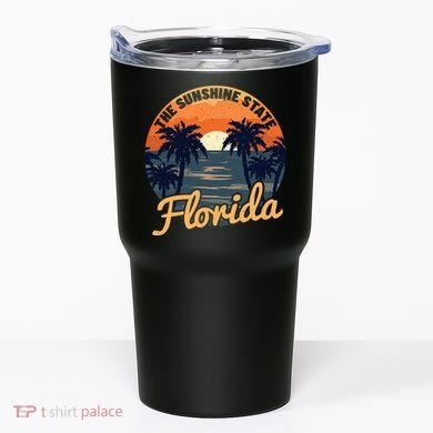 Florida Sunset Throwback Design Tumbler