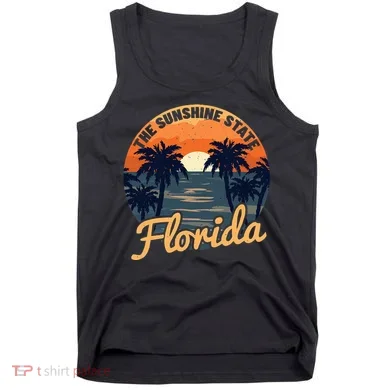 Florida Sunset Throwback Design Tank Top