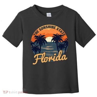 Florida Sunset Throwback Design Toddler T-Shirt
