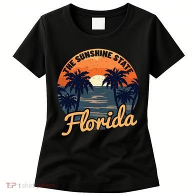 Florida Sunset Throwback Design Women's T-Shirt