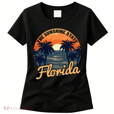 Florida Sunset Throwback Design Women's T-Shirt
