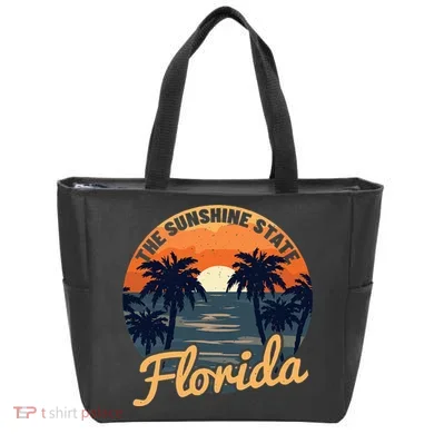Florida Sunset Throwback Design Tote Bag