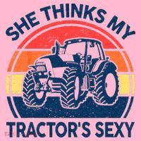 Farm She Thinks My Tractors Sexy Men Gift Funny Farmer Coaster thumb 2