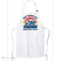 Farm She Thinks My Tractors Sexy Men Gift Funny Farmer Apron thumb 0