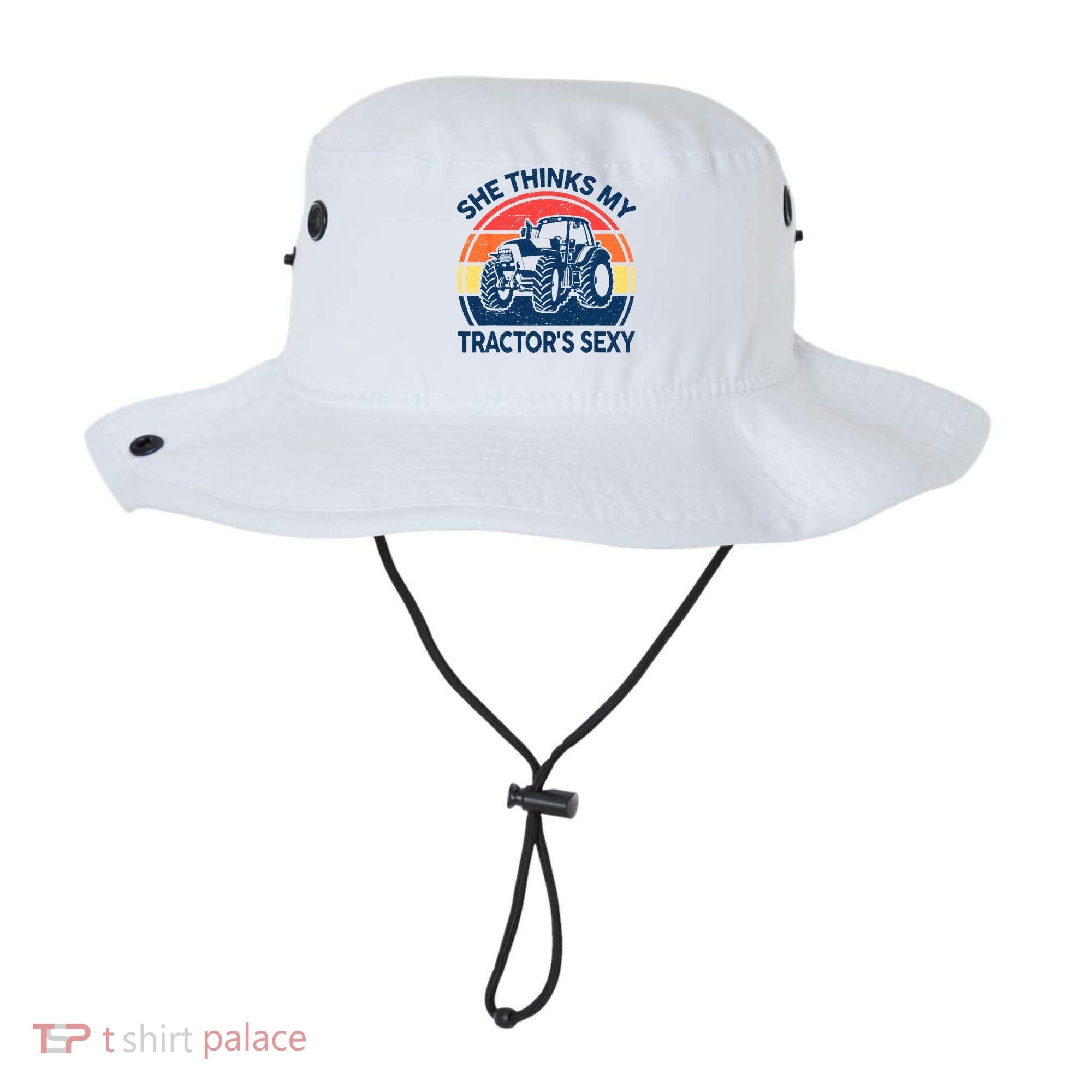 Farm She Thinks My Tractors Sexy Men Gift Funny Farmer Bucket Hat