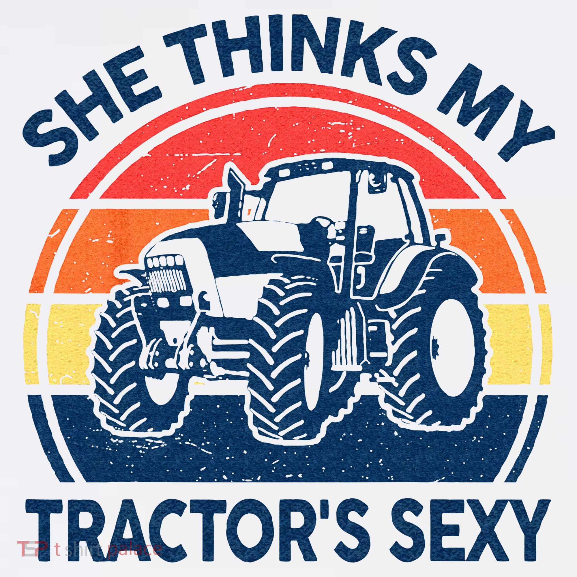 Farm She Thinks My Tractors Sexy Men Gift Funny Farmer Polo