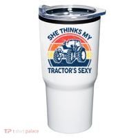 Farm She Thinks My Tractors Sexy Men Gift Funny Farmer Tumbler thumb 0