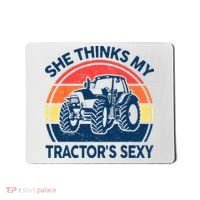Farm She Thinks My Tractors Sexy Men Gift Funny Farmer Mousepad thumb 0