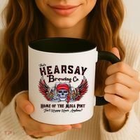 Funny Skull That's Hearsay Brewing Co Home Of The Mega Pint Coffee Mug thumb 3
