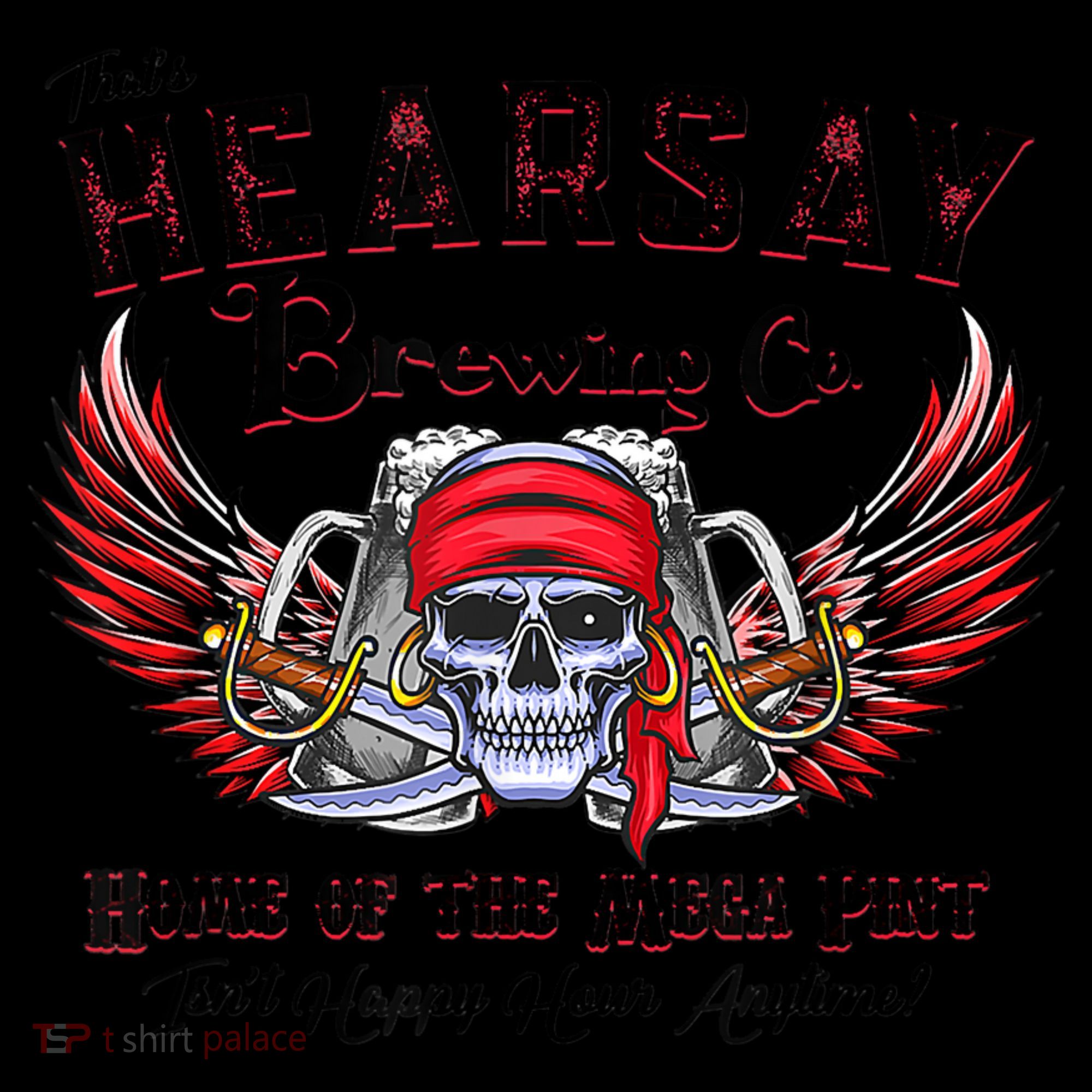 Funny Skull That's Hearsay Brewing Co Home Of The Mega Pint Coffee Mug