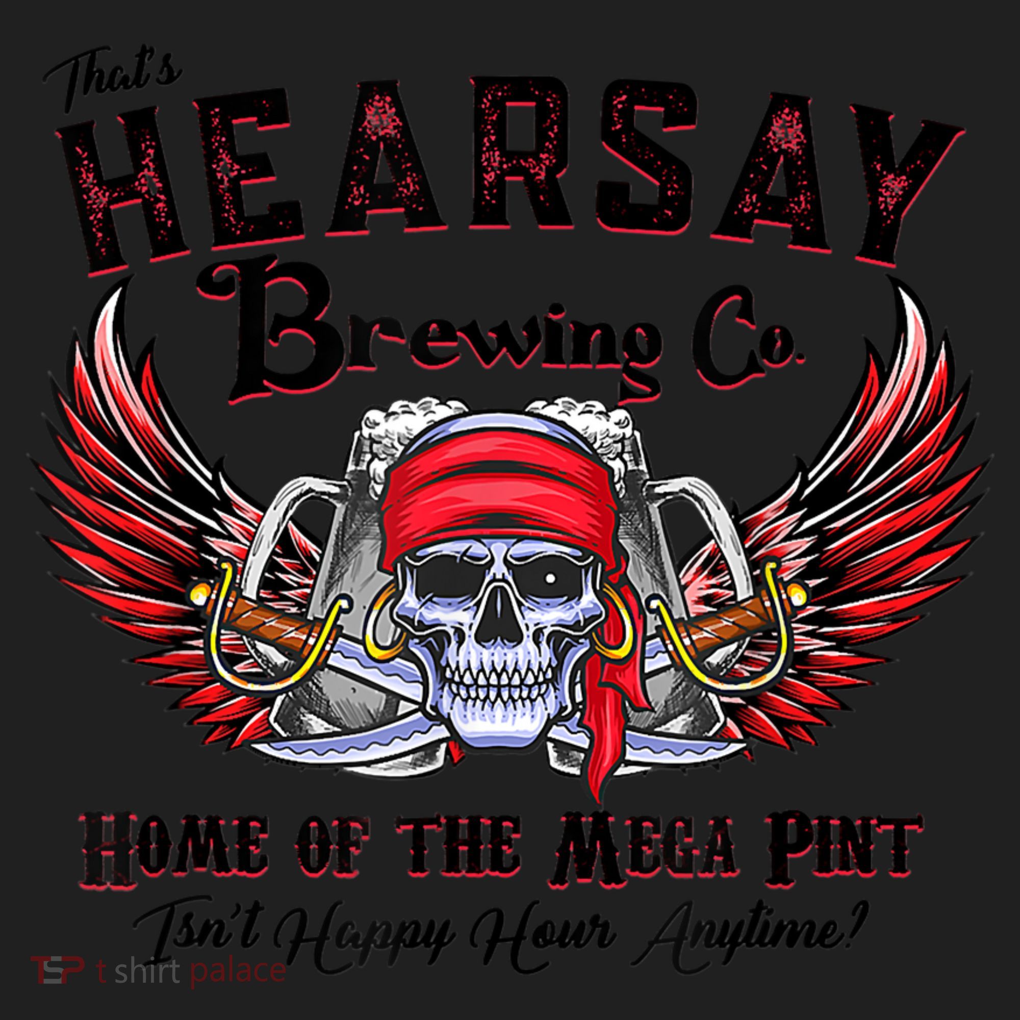 Funny Skull That's Hearsay Brewing Co Home Of The Mega Pint Beanie
