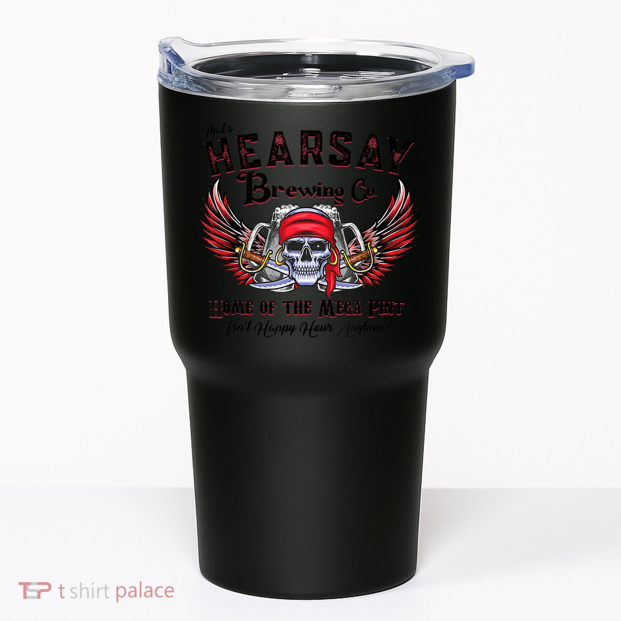 Funny Skull That's Hearsay Brewing Co Home Of The Mega Pint Tumbler