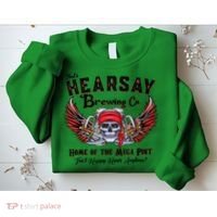 Funny Skull That's Hearsay Brewing Co Home Of The Mega Pint Sweatshirt thumb 2