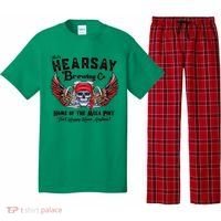 Funny Skull That's Hearsay Brewing Co Home Of The Mega Pint Pajama Set thumb 0