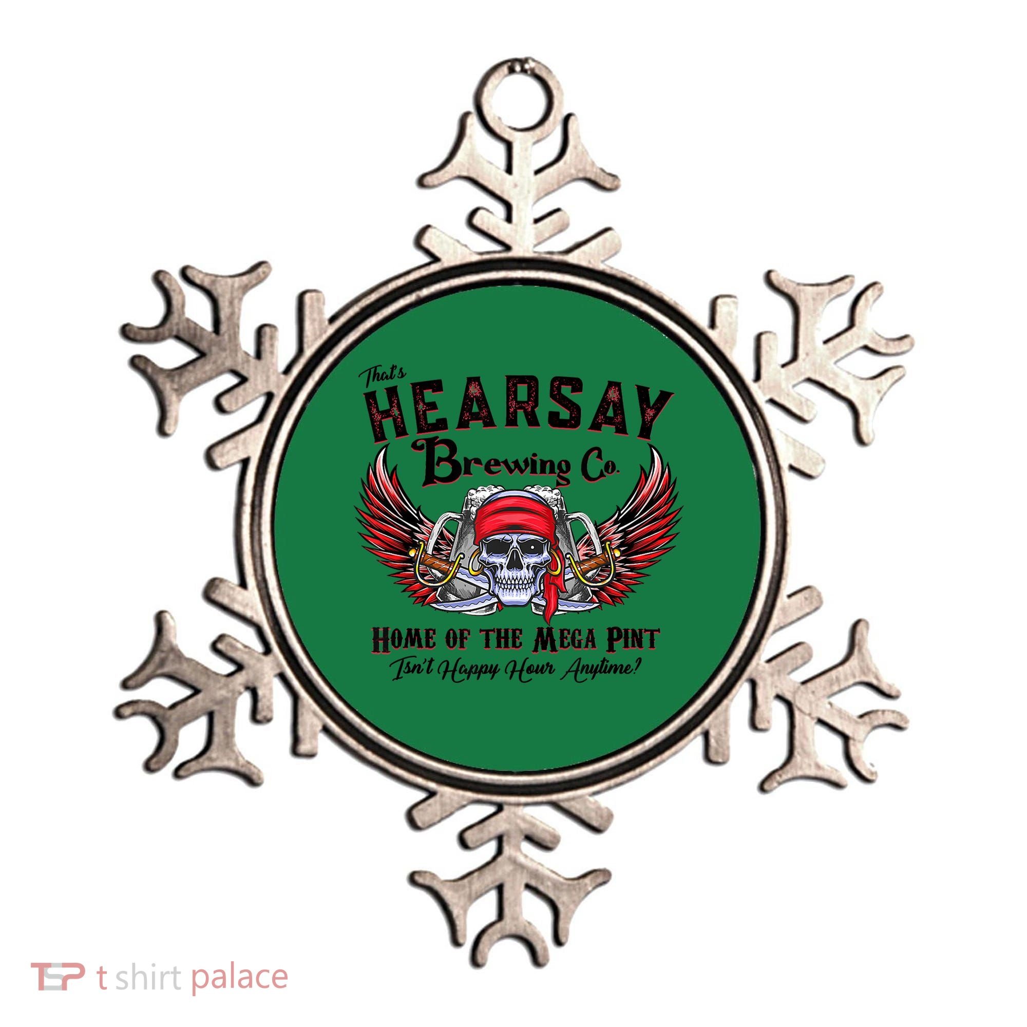 Funny Skull That's Hearsay Brewing Co Home Of The Mega Pint Ornament