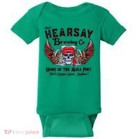 Funny Skull That's Hearsay Brewing Co Home Of The Mega Pint Baby Bodysuit thumb 0