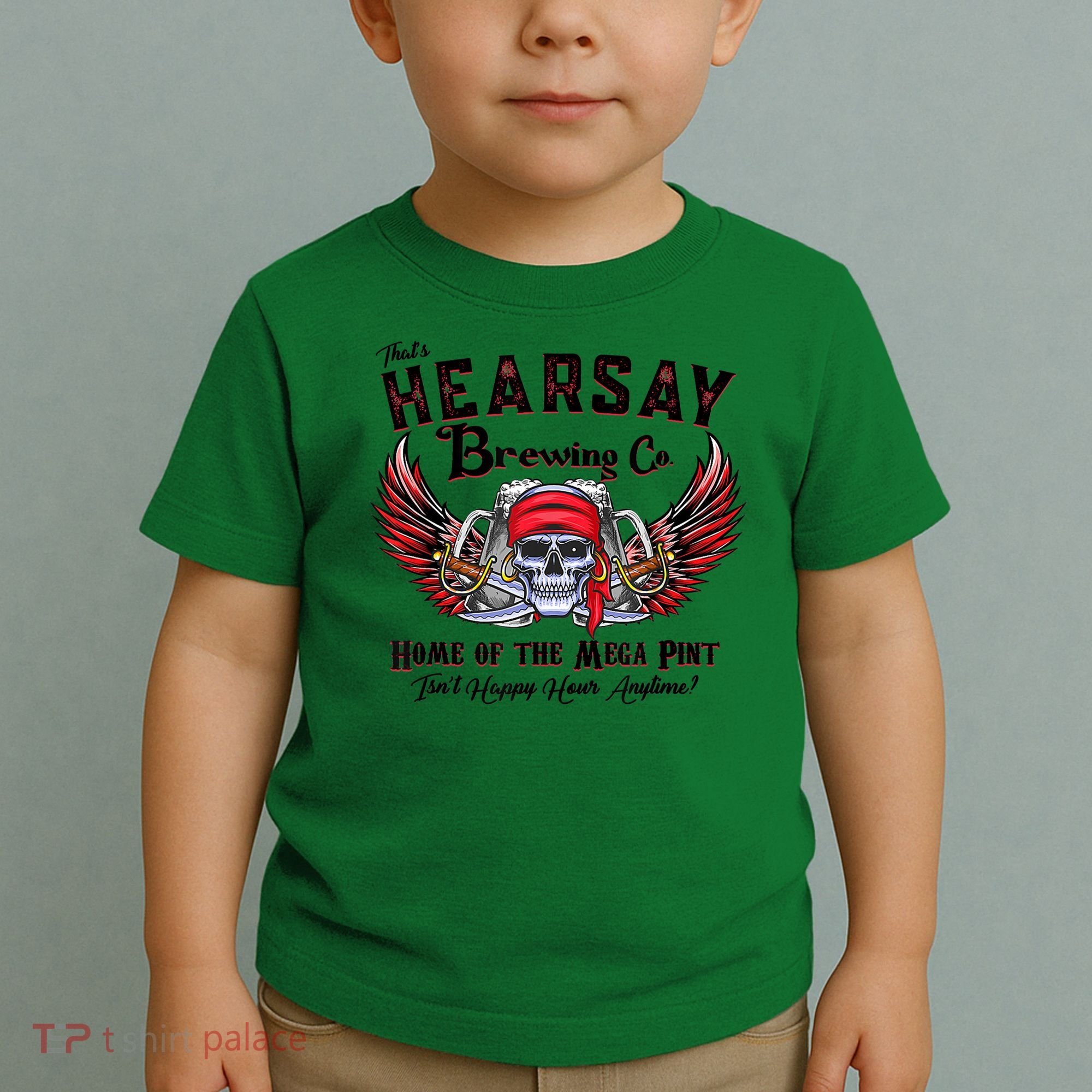 Funny Skull That's Hearsay Brewing Co Home Of The Mega Pint Toddler T-Shirt