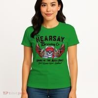 Funny Skull That's Hearsay Brewing Co Home Of The Mega Pint Women's T-Shirt thumb 4