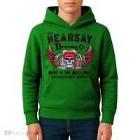 Funny Skull That's Hearsay Brewing Co Home Of The Mega Pint Kids Hoodie thumb 4