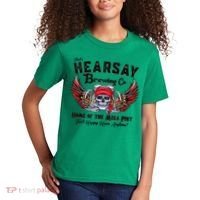Funny Skull That's Hearsay Brewing Co Home Of The Mega Pint Kids T-Shirt thumb 2
