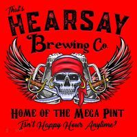 Funny Skull That's Hearsay Brewing Co Home Of The Mega Pint Santa Hat thumb 1