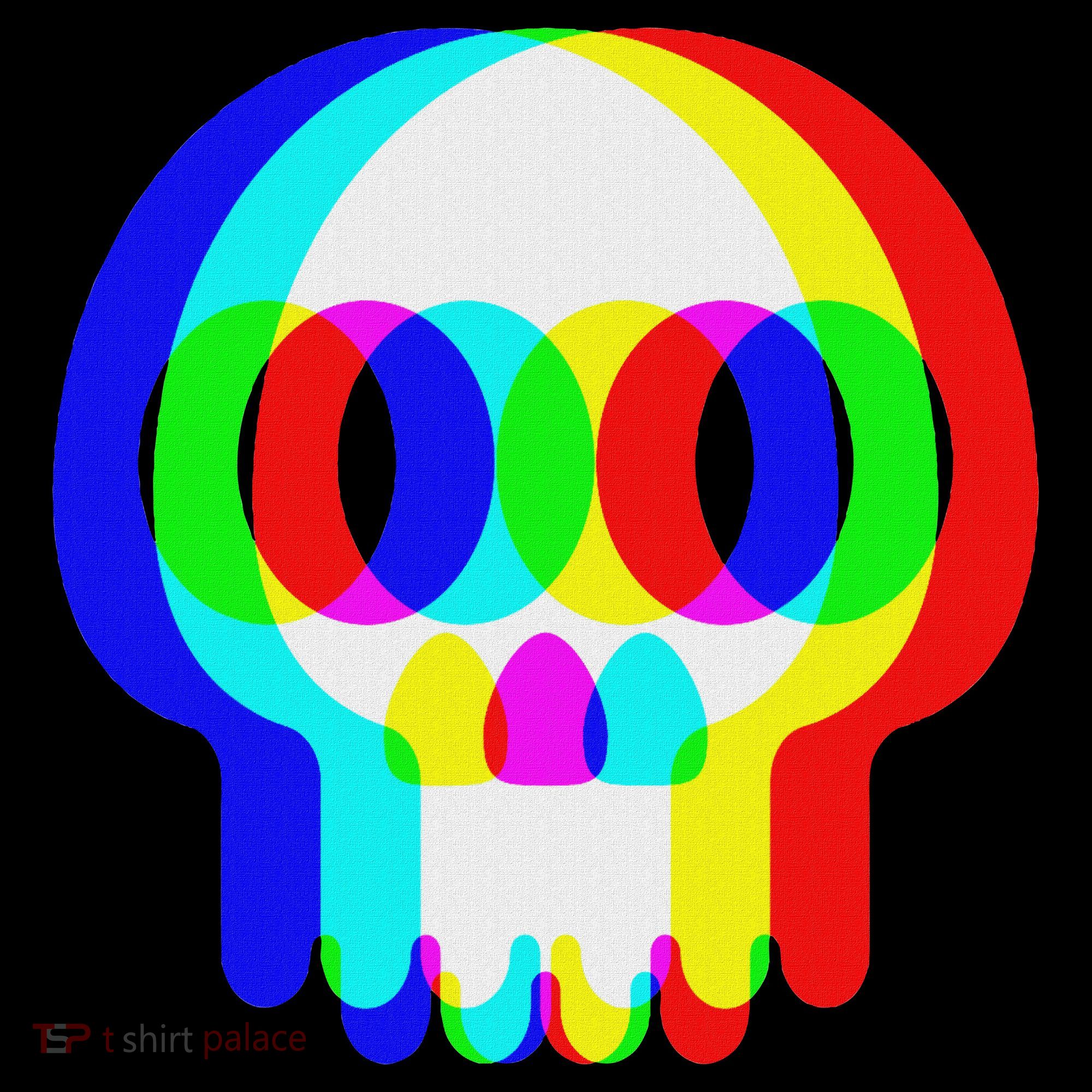 Funny Skull Trippy Vaporwave Halloween Techno Rave Edm Party Toddler Hoodie