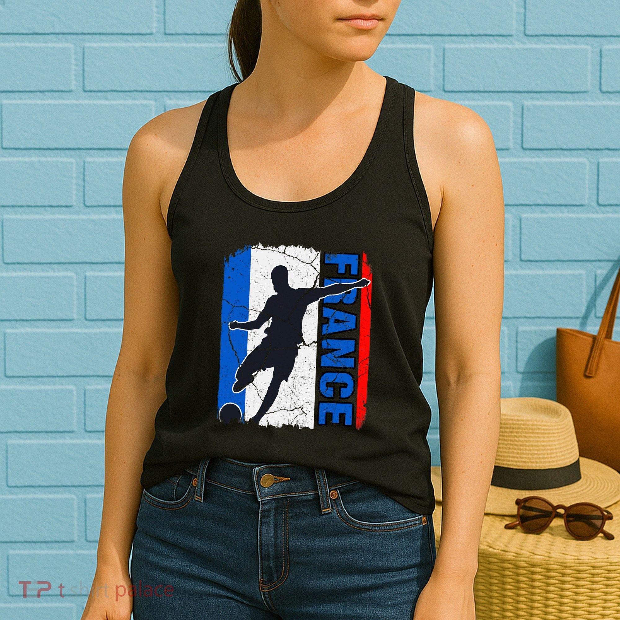 France Soccer Team French Flag Jersey Football Fans Women's Tank Top
