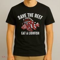 Funny Save The Reef Eat A Lionfish Cute Sea Rock Diver Gift T-Shirt thumb 3
