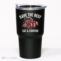 Funny Save The Reef Eat A Lionfish Cute Sea Rock Diver Gift Tumbler thumb 0
