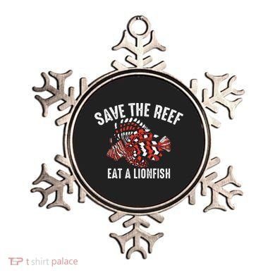 Funny Save The Reef Eat A Lionfish Cute Sea Rock Diver Gift Ornament