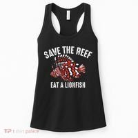 Funny Save The Reef Eat A Lionfish Cute Sea Rock Diver Gift Women's Tank Top thumb 0