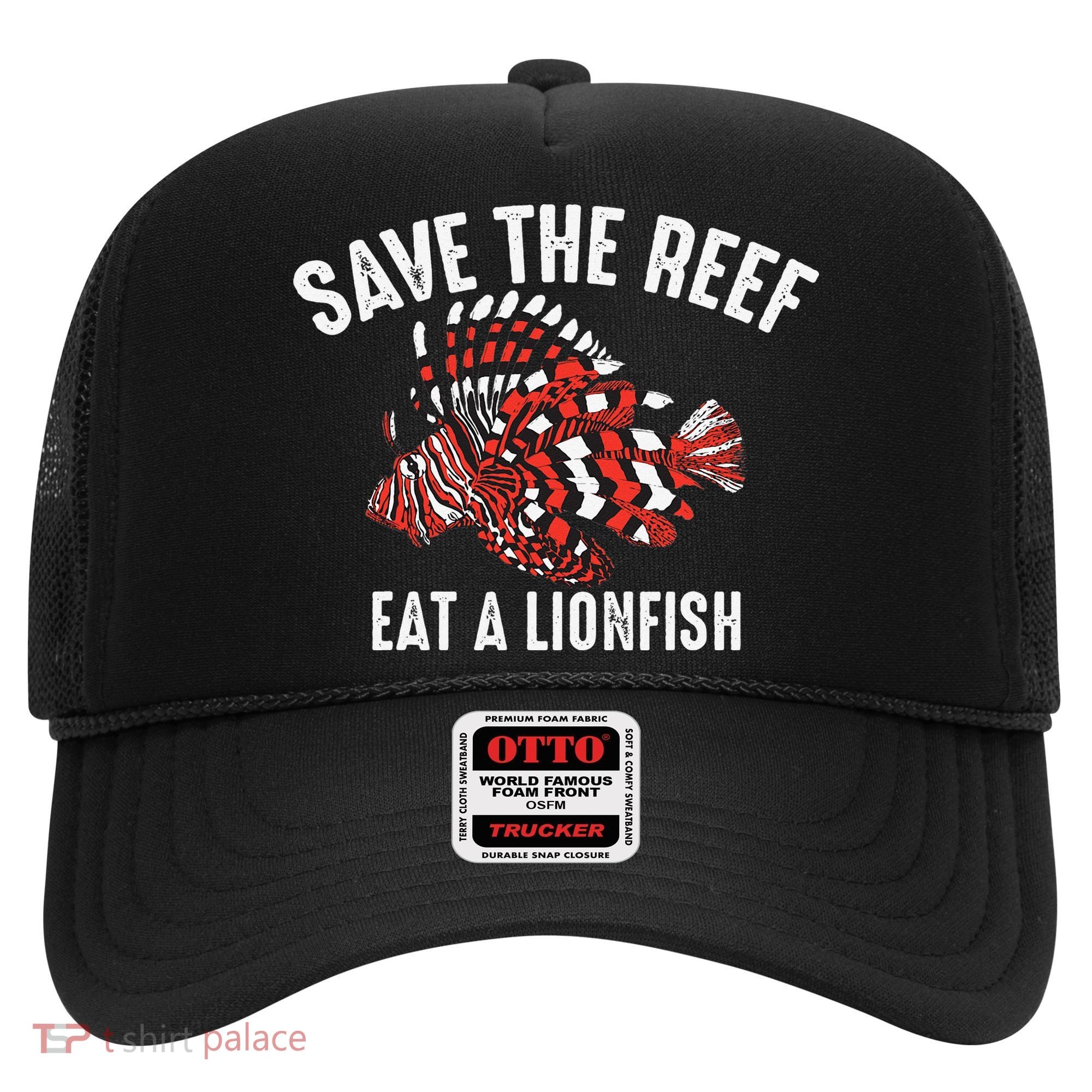 Funny Save The Reef Eat A Lionfish Cute Sea Rock Diver Gift Hat
