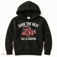 Funny Save The Reef Eat A Lionfish Cute Sea Rock Diver Gift Kids Hoodie thumb 0