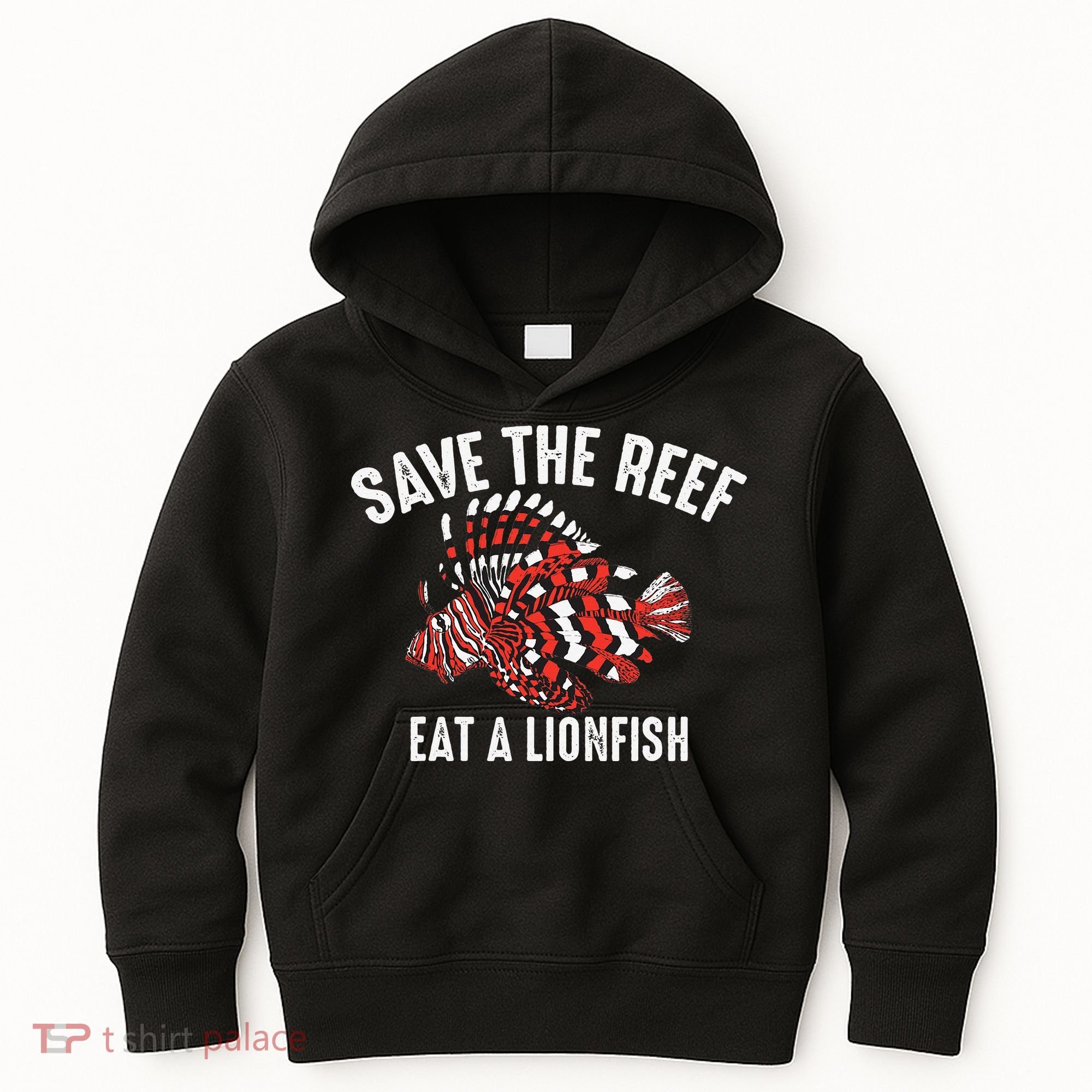 Funny Save The Reef Eat A Lionfish Cute Sea Rock Diver Gift Kids Hoodie