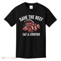 Funny Save The Reef Eat A Lionfish Cute Sea Rock Diver Gift Kids T-Shirt thumb 0
