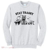 Funny Stay Trashy Raccoons Opossums Possums Animals Lover Sweatshirt thumb 0