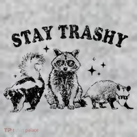 Funny Stay Trashy Raccoons Opossums Possums Animals Lover Kids T-Shirt thumb 2
