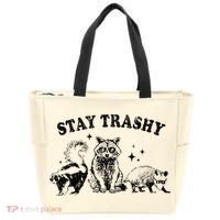 Funny Stay Trashy Raccoons Opossums Possums Animals Lover Tote Bag thumb 0