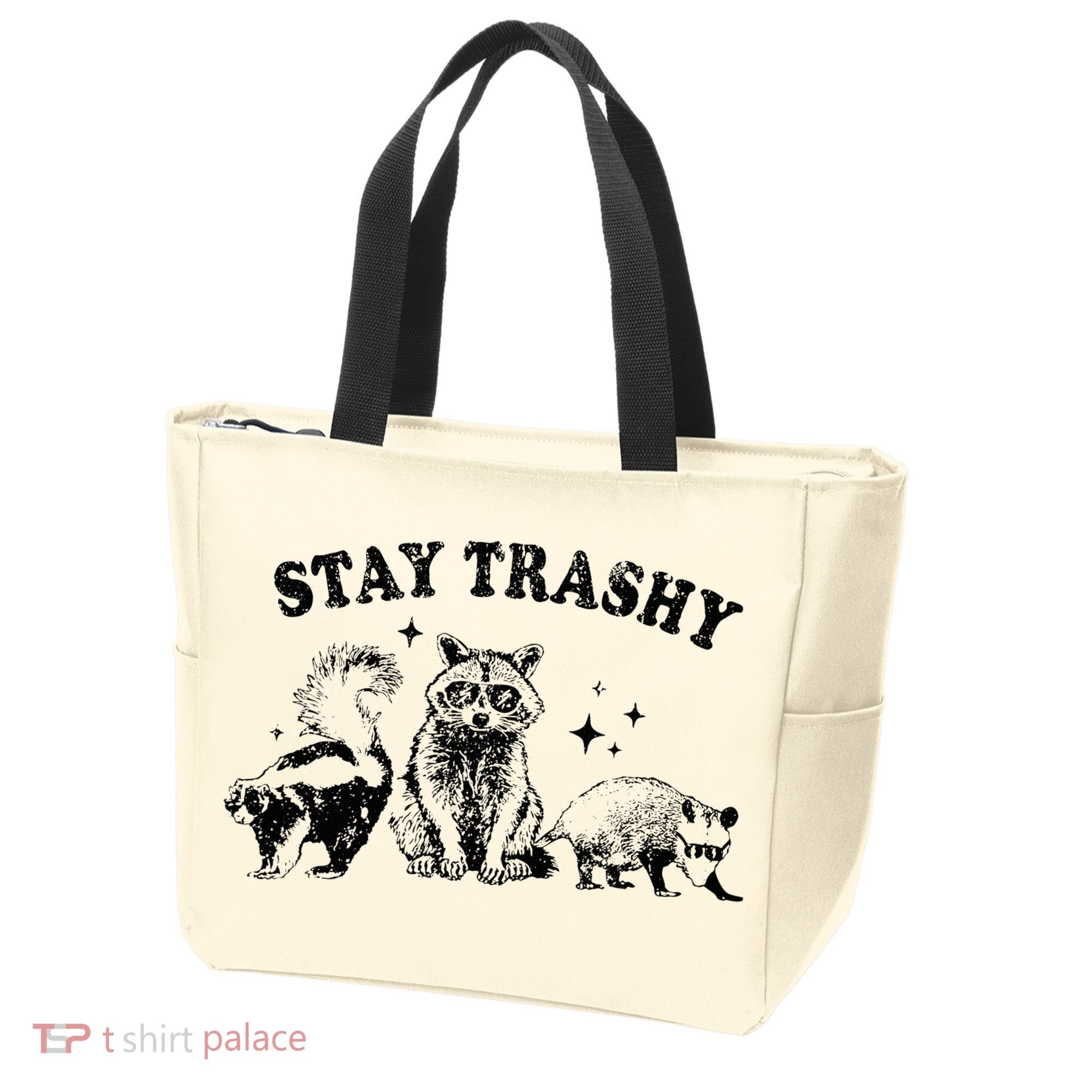 Funny Stay Trashy Raccoons Opossums Possums Animals Lover Tote Bag