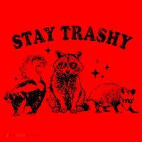 Funny Stay Trashy Raccoons Opossums Possums Animals Lover Santa Hat thumb 1