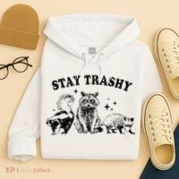 Funny Stay Trashy Raccoons Opossums Possums Animals Lover Hoodie thumb 4